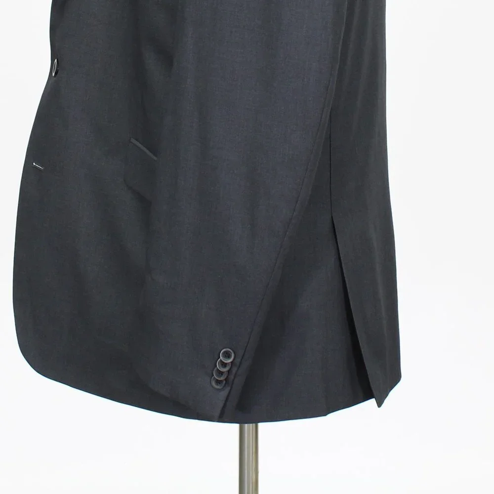 Kenneth Cole 46L Gray Solid 2-Button Sport Coat Blazer Jacket V354 - Picture 8 of 11